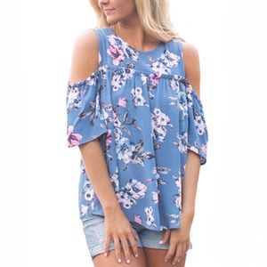 🌸Cold Shoulder Floral Blouse🌸